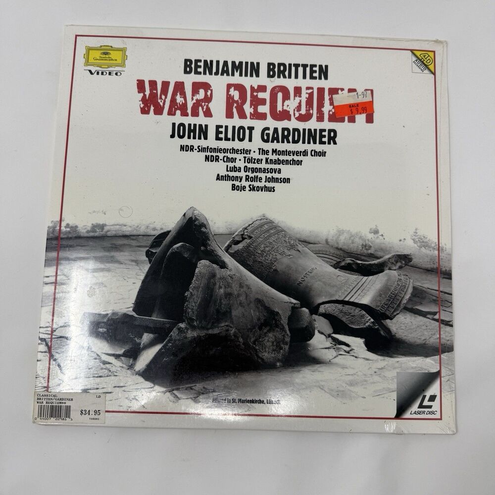 Britten War Requiem Op.66 LaserDisc DG John Eliot Gardiner NDR SEALED Deutsche G